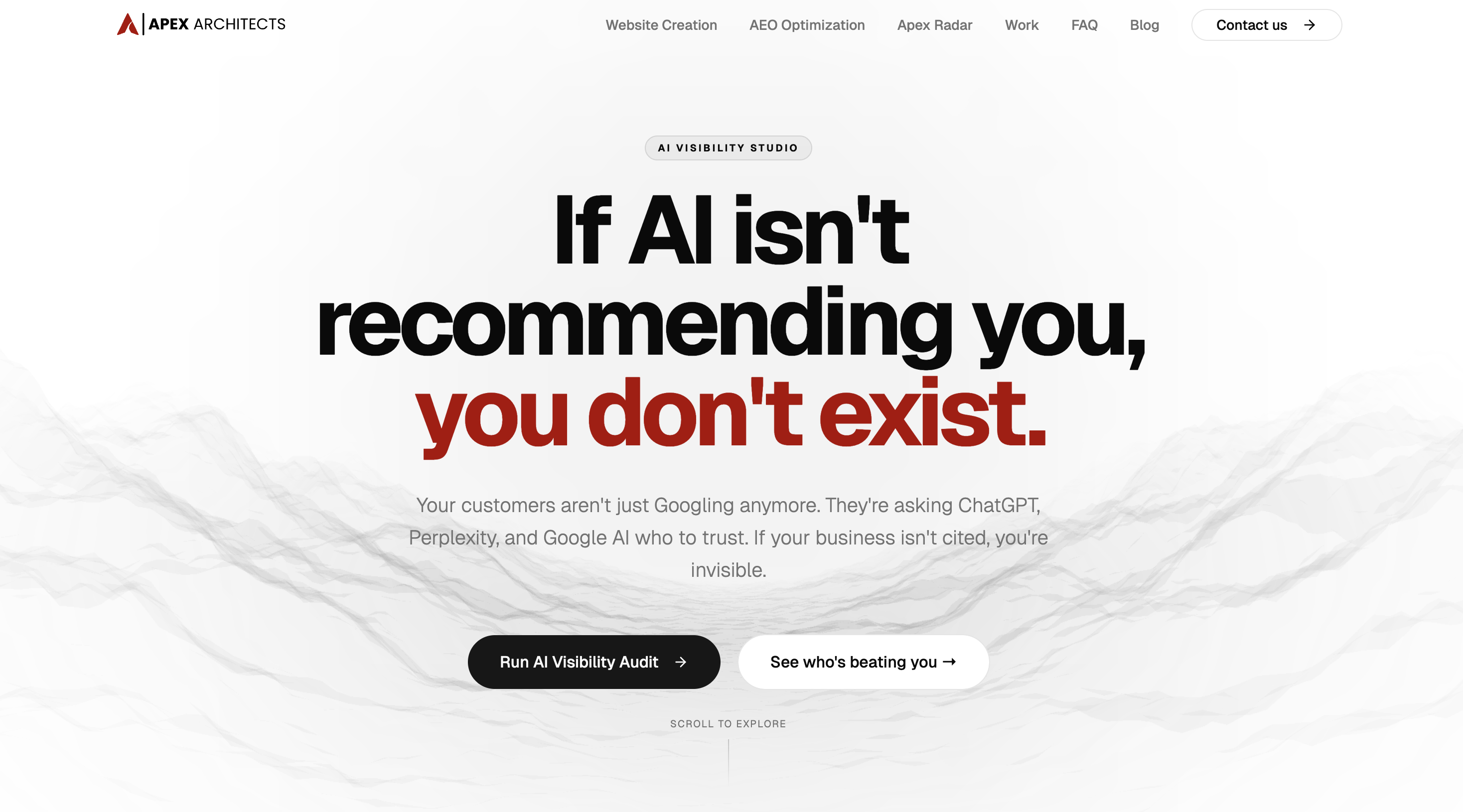 Apex Architects homepage